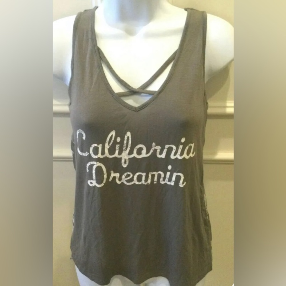Grayson Threads Tank Top XS Gray California Dreamin